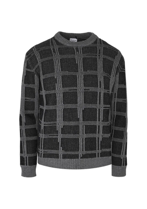 Pal Zileri checked intarsia-knit sweater - Black