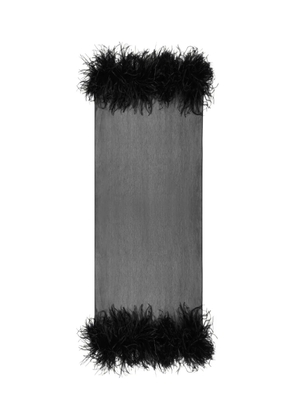 Taller Marmo Dita Spirito stole feather scarf - Black