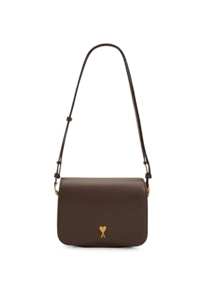 AMI Paris Ami de Coeur leather shoulder bag - Brown