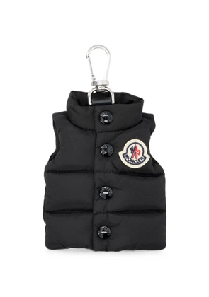 Moncler down gilet shape key ring - Black