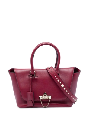Valentino Garavani Pre-Owned 2018-2026 Leather Rockstud Demilune satchel - Red