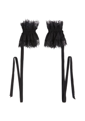 Ann Demeulemeester Birte lace-ruffle cuffs - Black