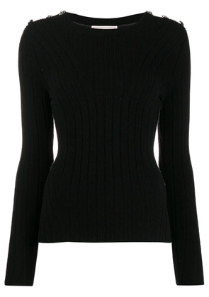 Alexander McQueen knitted slim-fit jumper - Black