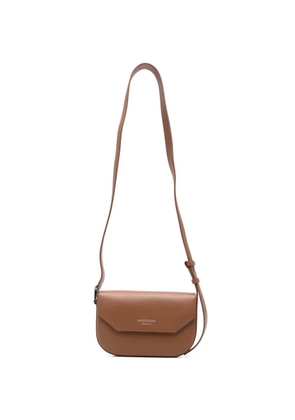 Emporio Armani mini 1981 logo-print leather crossbody bag - Brown