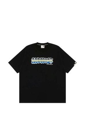 AAPE BY *A BATHING APE® AAPEUNVS logo-print graffiti-effect T-shirt - Black