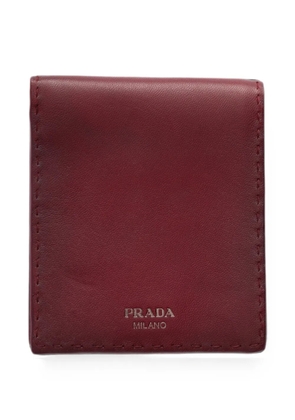 Prada antiqued leather wallet - Red
