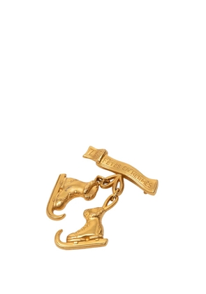 Hermès Pre-Owned 2000-2026 Gold Plated Skate Boots Brooch costume brooch