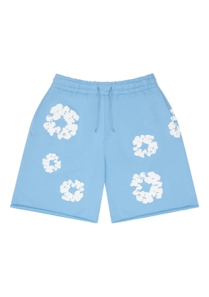 Denim Tears wreath cotton shorts - Blue