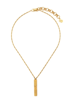 Christian Dior Pre-Owned 2000s rectangular logo-plaque necklace - Gold