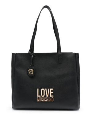 Love Moschino logo-plaque shoulder bag - Black