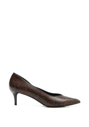 ISABEL MARANT Pamely python-effect leather pumps - Brown