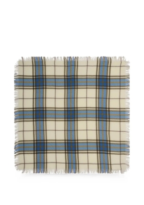 BOMPARD tartan-print fringed scarf - Neutrals