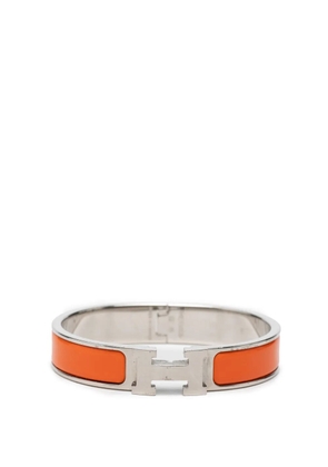 Hermès Pre-Owned 2013 Narrow Enamel Clic H Bracelet PM costume bracelet - Orange