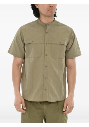 Woolrich short-sleeve band-collar shirt - Green