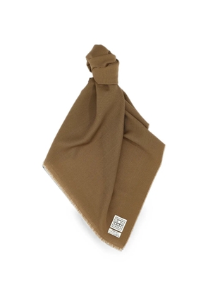 TOTEME fringed wool scarf - Brown