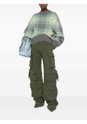 The Attico check-pattern sweater - Green