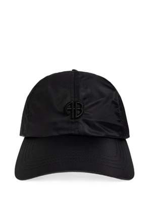 ANINE BING Jeremy monogram-embroidered baseball cap - Black