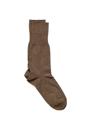 yahae organic-cotton ribbed socks - Brown