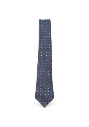Giorgio Armani polka-dot silk tie - Blue