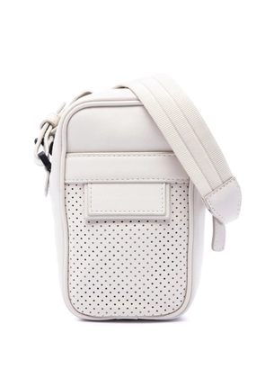 Bottega Veneta Pre-Owned 2012-2026 Perforated Calfskin Leggero crossbody bag - White