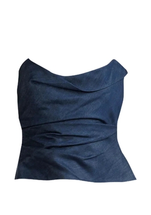 The Sei cowl-neck bustier top - Blue