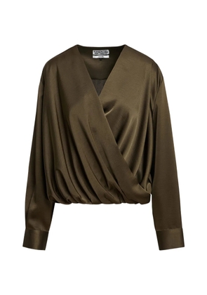 Essentiel Antwerp Kolkwitzia wrap-style blouse - Green