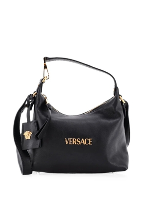 Versace Pre-Owned Tag Leather hobo bag - Black