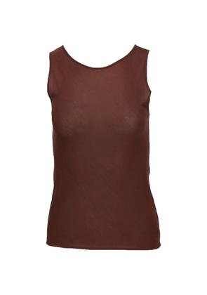 Isaia fine-knit sleeveless top - Brown