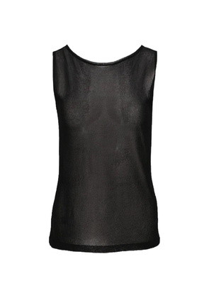 Isaia sheer knit top - Black
