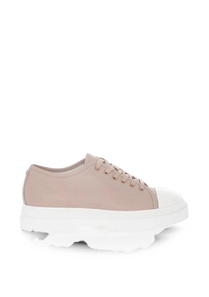 Woolrich hammered leather chunky sneakers - Pink