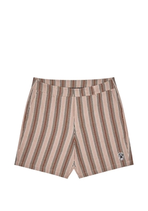 Malbon Golf Ripley striped shorts - Brown