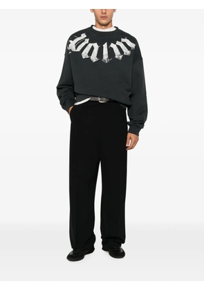 Palm Angels Big Neck Logo printed sweatshirt - Black