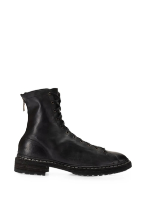 Guidi lace-up biker boots - Black