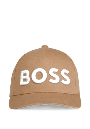 BOSS logo-embroidered cap - Neutrals