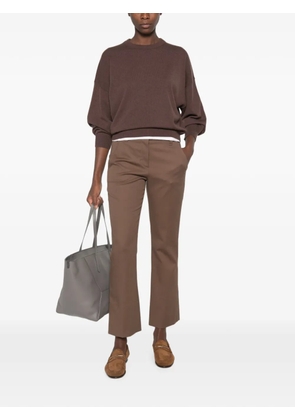 Brunello Cucinelli belt-loops trousers - Brown