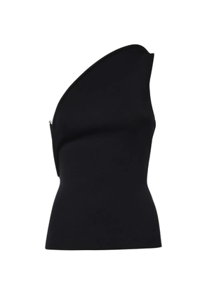 Christopher Esber one-shoulder hardware-detail blouse - Black