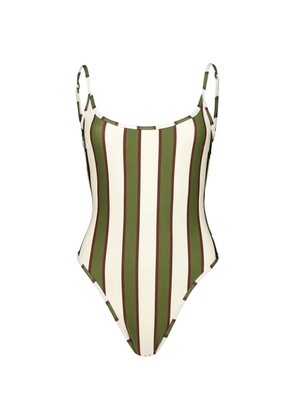 Haight Thidu Piping striped scoop-neck swimsuit - Green