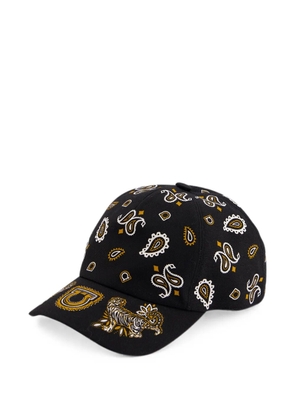 Ferragamo geometric-print cotton cap - Black