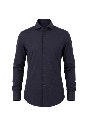 Xacus micro-patterned long-sleeve shirt - Blue