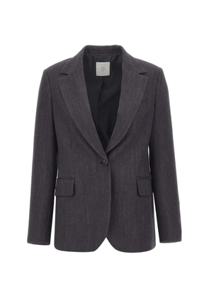 Eleventy single-breasted wool-blend blazer - Purple