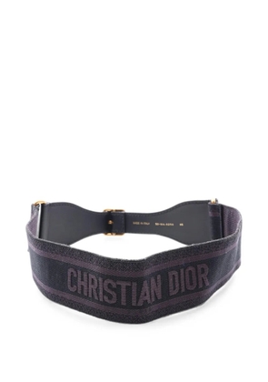 Christian Dior Pre-Owned 2010s embroidered canvas belt - Black