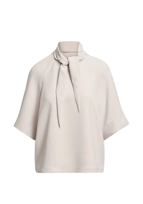 Essentiel Antwerp tie-neck raglan-sleeve blouse - Neutrals