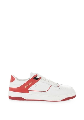 Santoni Air panelled leather sneakers - White