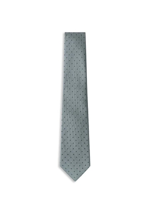 Hackett London Mayfair Dot twill tie - Grey