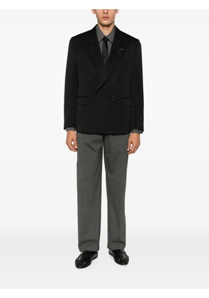 Lardini double-breasted peak-lapel blazer - Black