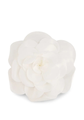 PAULA handmade flower brooch - White