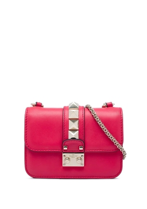 Valentino Garavani Pre-Owned 2000-2017 Mini Leather Rockstud Glam Lock crossbody bag - Pink