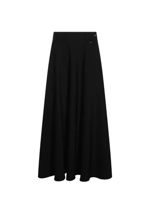 Herno logo-plaque pleated maxi skirt - Black