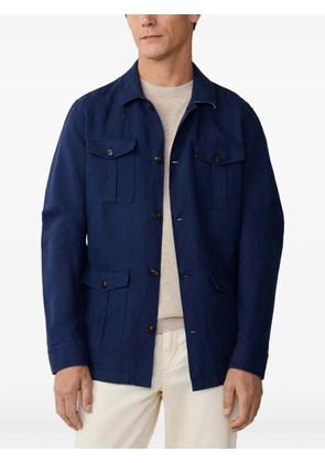 Hackett London patch-pocket overshirt - Blue
