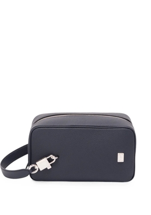 Dolce & Gabbana Lock pebbled leather wash bag - Blue